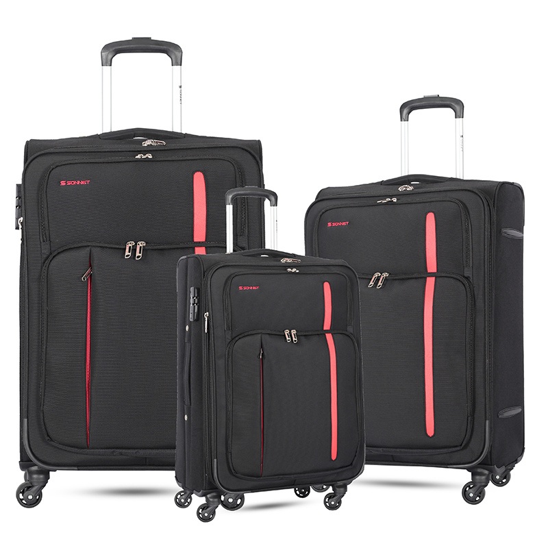 New Fashion Lightweight 4 Wheel Travel Trolley Polyester Soft Luggage Set – Luggage and Polyester Luggage price