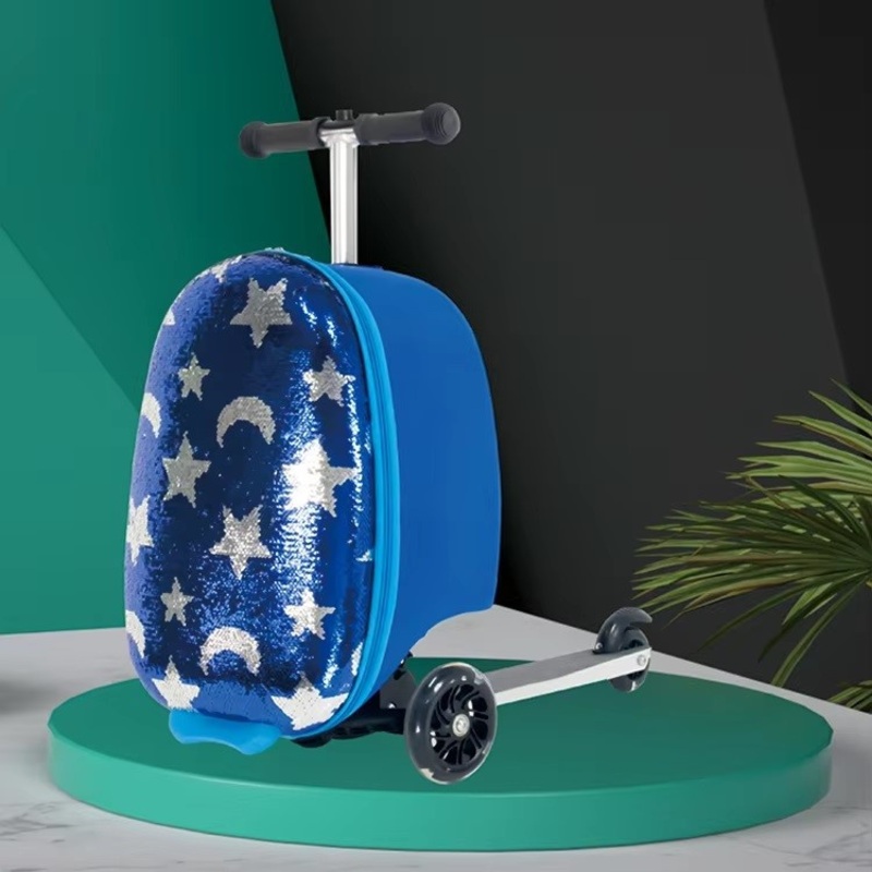 Reversible Sequin Suitcase Kids Scooter Luggage and Kids Sequin Luggage Set – Luggage and Luggage Set price