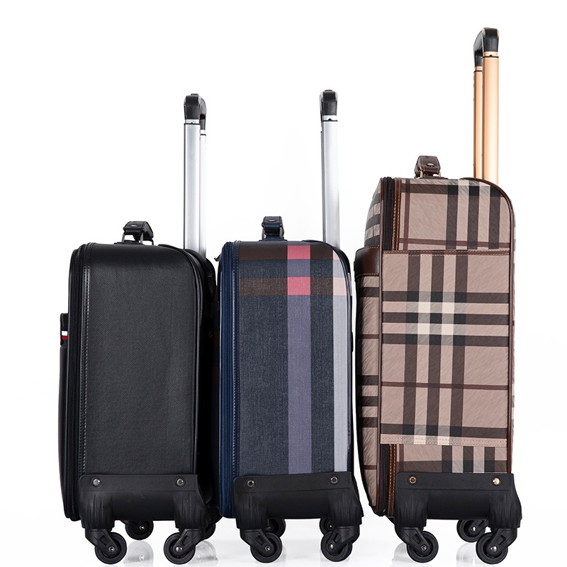 Strap Luggage Made of PU Leather PP Suitcase PU Trolley Luggage – PU Bag and Carry on Luggage price