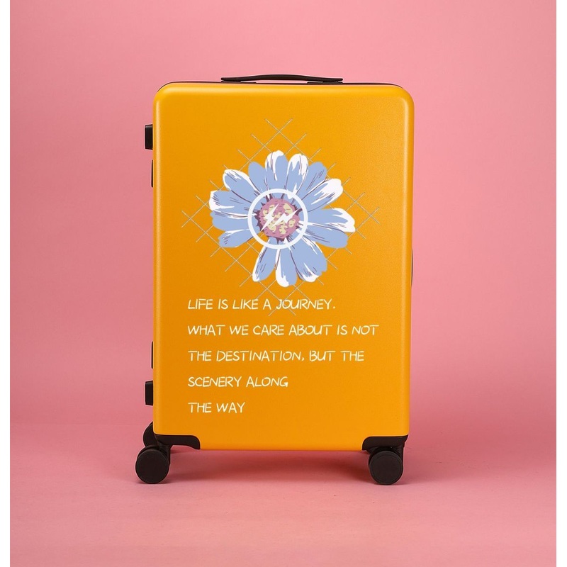 Yellow Color Little Dasiy ABS+PC Luggage Customized Photo Print Travel Suitcase – ABS+PC Lugggae Set and Printing Lugggae Set price