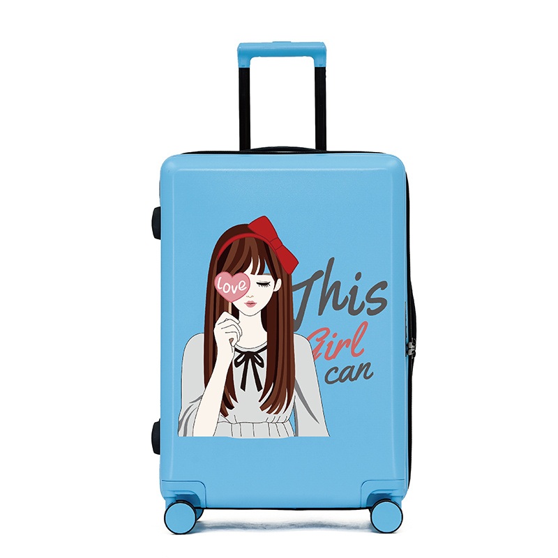 Economy Hardside ABS Trolley Bag Luggage in Blue Color Travel Suitcase – Customized Lugggae Set and Printing Lugggae Set price