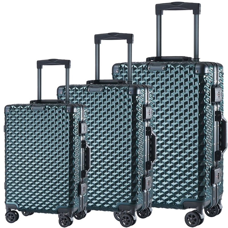 Fashion Multi-Color 3 Piece Set ABS+PC Travel Aluminum Trolley Luggage – Trolley Travel Luggage and Trolley Luggage price