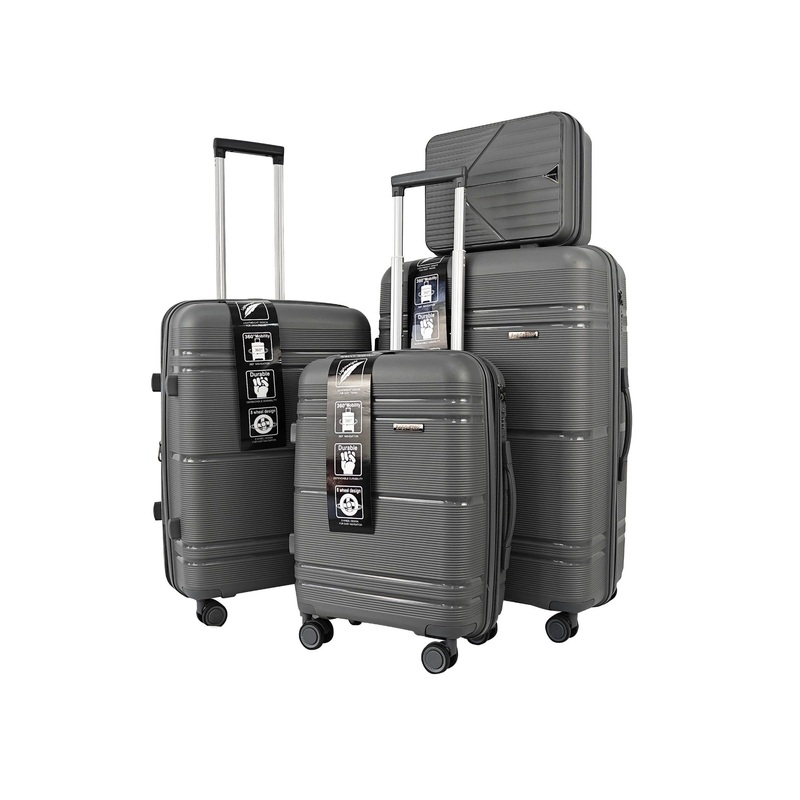 Hot Selling 100% PP Travel Grey Trolley Suitcase of 4PCS Luggage Sets – PP Factory Supplier Suitcase and PP Lightweight Universal Travel Suitcase price