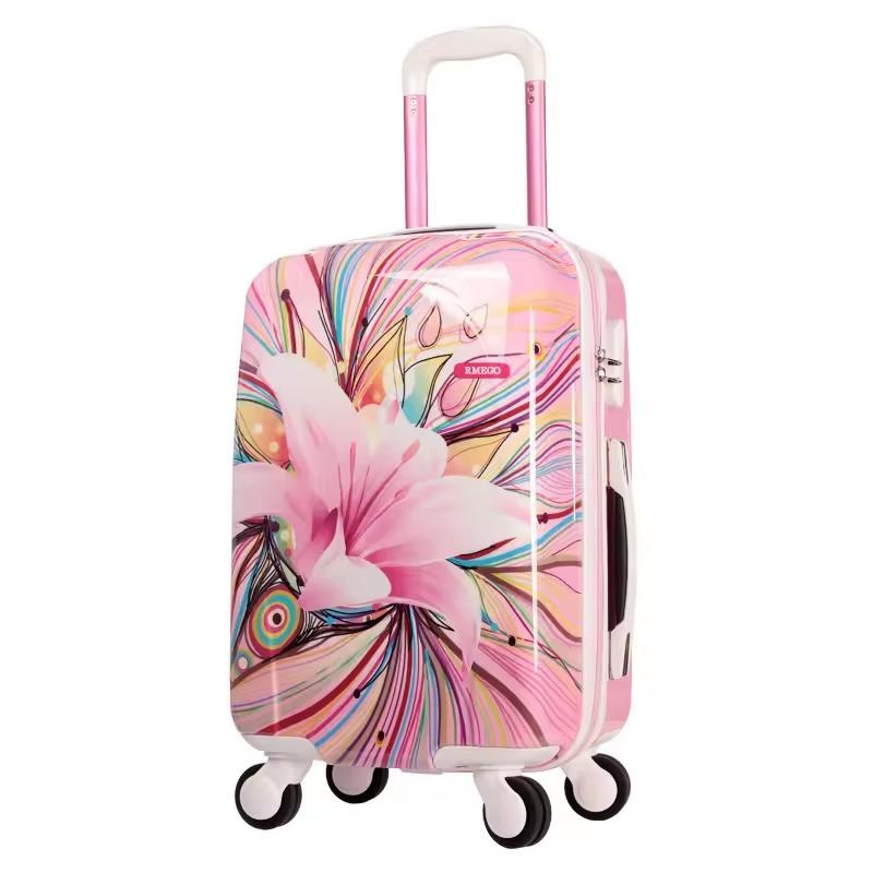 New Design Customization Pink Suitcases for Girls Trolley Zipper Luggage – Luggage and Luggage Set price