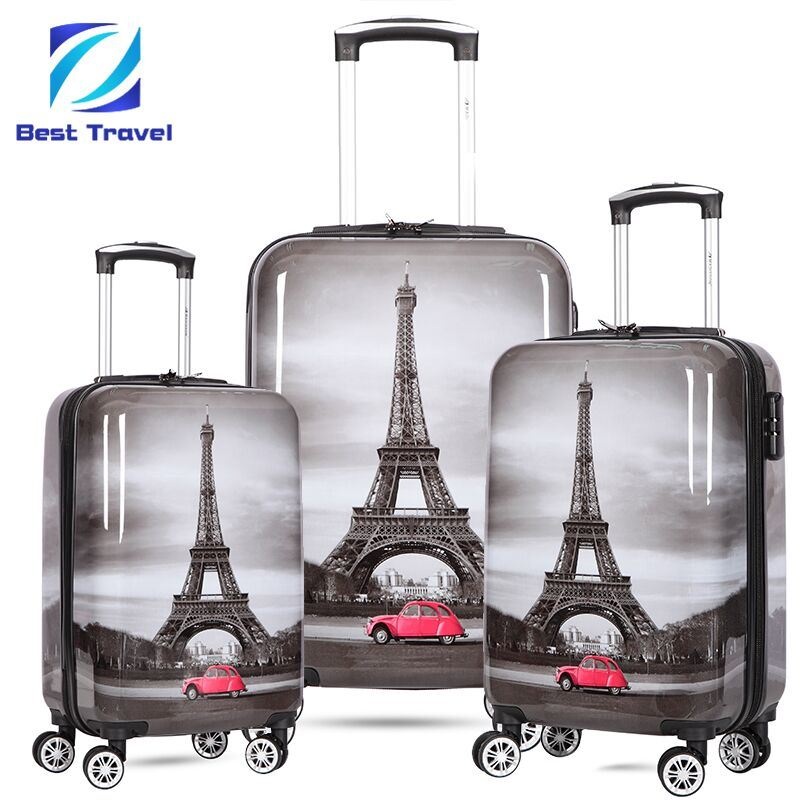 OEM Printing Service Fashion ABS/PC Printed Trolley Travel Luggage – Spinner Luggage and Travel Luggage price