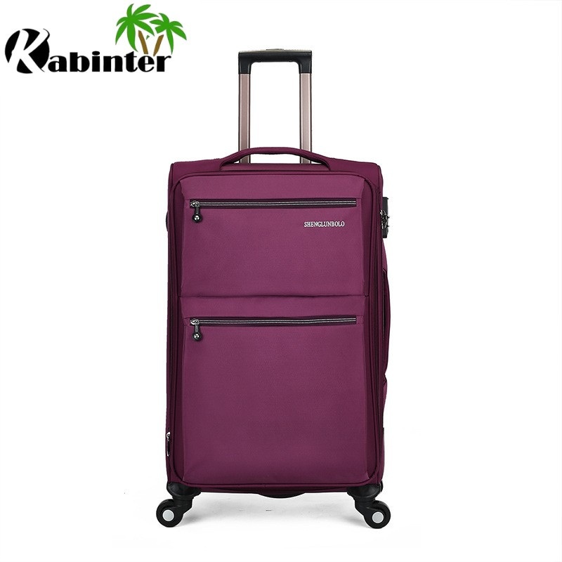Purple Soft Trolley Luggage 20 Cabin Luggage Bag Travelling Luggage Bag with High Quality – Luggage Bag and Travel Luggage price