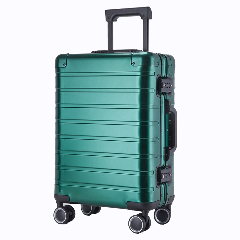 Factory Wholesale Industrial Style All-Aluminum Suitcase Green Luxury Luggage – Luxury Luggage and Peacock Green Luxury Luggage price