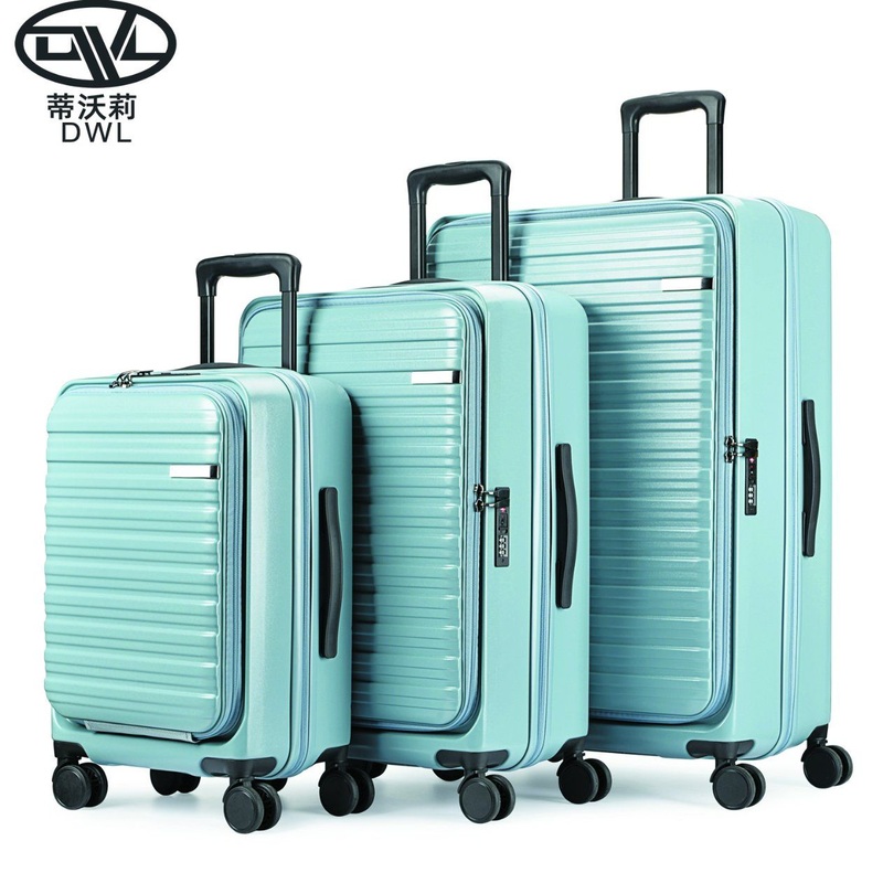 Fashion Leisure Front Open Luggage Laptop Pocket Trolley Travel Bag Expandable Zipper Suitcase for Woman Man – ABS PC Trolley Luggage and Hot Sell Fashion Trolley Luggage Sets price