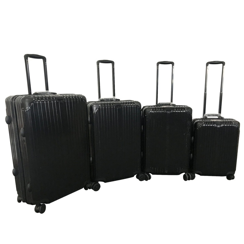 Lightweight High-Capacity 18/20/24/28inch ABS+PC Luggage Black Suitcase Bag Travel Luggage – Lightweight High Travel Luggage and High-Capacit Luggage Bag price