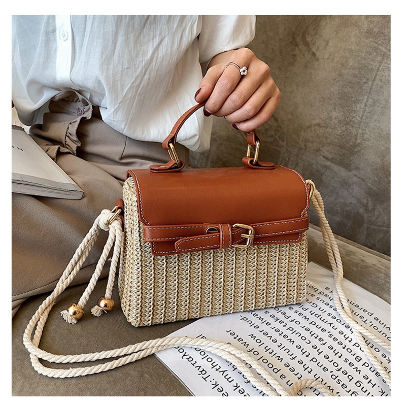 Summer New Minimalist Single Shoulder Crossbody Grass Woven Bag – Hand Bag and Shoulder Bag price