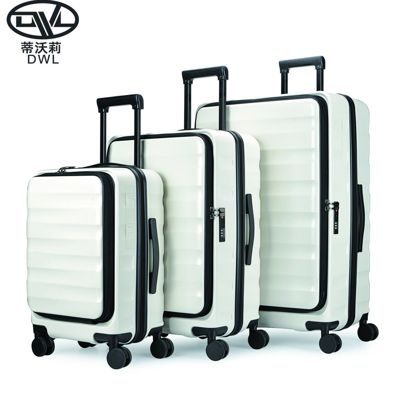 2025 New Design Front Open Suitcase High Quality Custom Universal 360 Degree Wheel PC Modern Luggage Set – Business Front Pocket Luggage with Laptop Bag and Carry on Checked-in Travel Front Luggage price