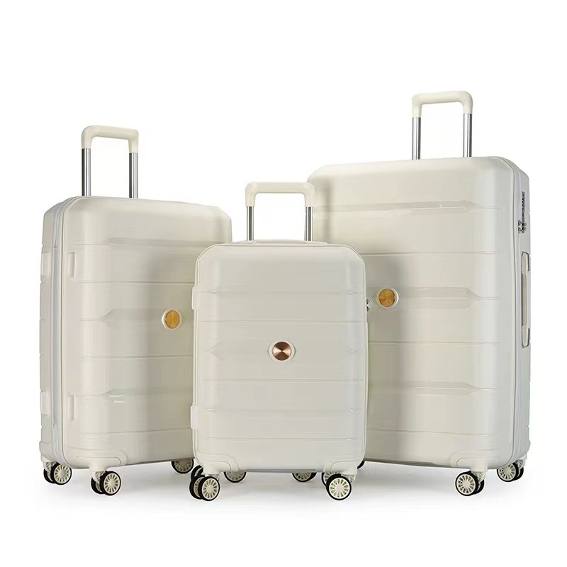 China Supplier Hardshell PP Luggage Set Shock-Resistant Double Zipper Boarding Trolley Suitcase – Customized Luggage and Lightweight Travel Luggage price