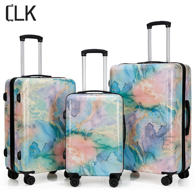 Clk Hard Shell Durable ABS PC Trolley Luggage Custom Logo ABS Trolley Luggage Set Travel Bag Luggage ABS 3PC Set – Luggage Travel Bags and Luggage Sets price