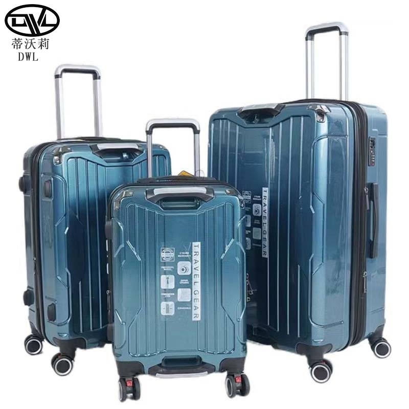 Custom ABS+PC 3PCS Spinner Trolley Luggage Suitcase Set with Mesh Pocket – Luggage with Corner Guard and 3PCS Luggage Set with Double Handle price