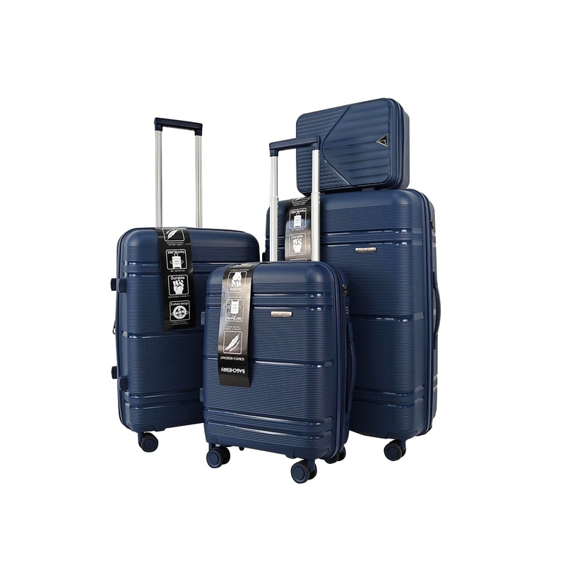 Customized New Style Suitcase PP Hardshell Dark Blue Luggage Set – Factory Supplier Suitcase and Lightweight Universal Travel Suitcase price