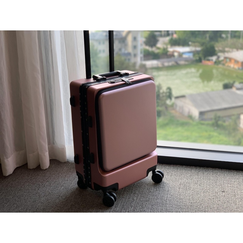 Front Opening Aluminum Frame Hard Luggage Laptop Pocket Cabin Size Zipless Suitcase 3 Pieces Set Travel Trolley Bag – Luggage and Suitcase price