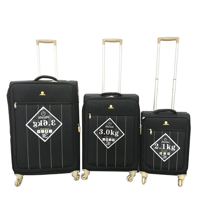 Good Quality Factory Wholesale Black 3PCS Polyester EVA Trolley Luggage Set – New Arrival Polyester Luggage and Good Quality Polyester Luggage price