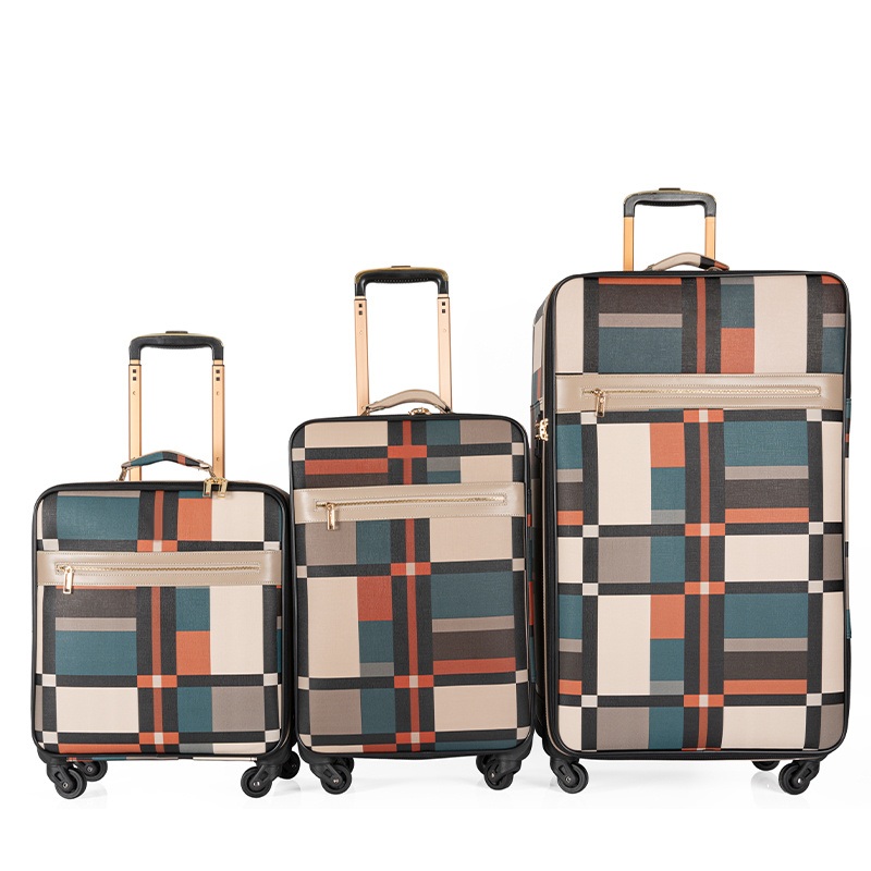 Rear Boarding Card Design Luggage Strap Made of PU Leather Front Bag Set Luggage – PU Bag and Carry on Luggage price