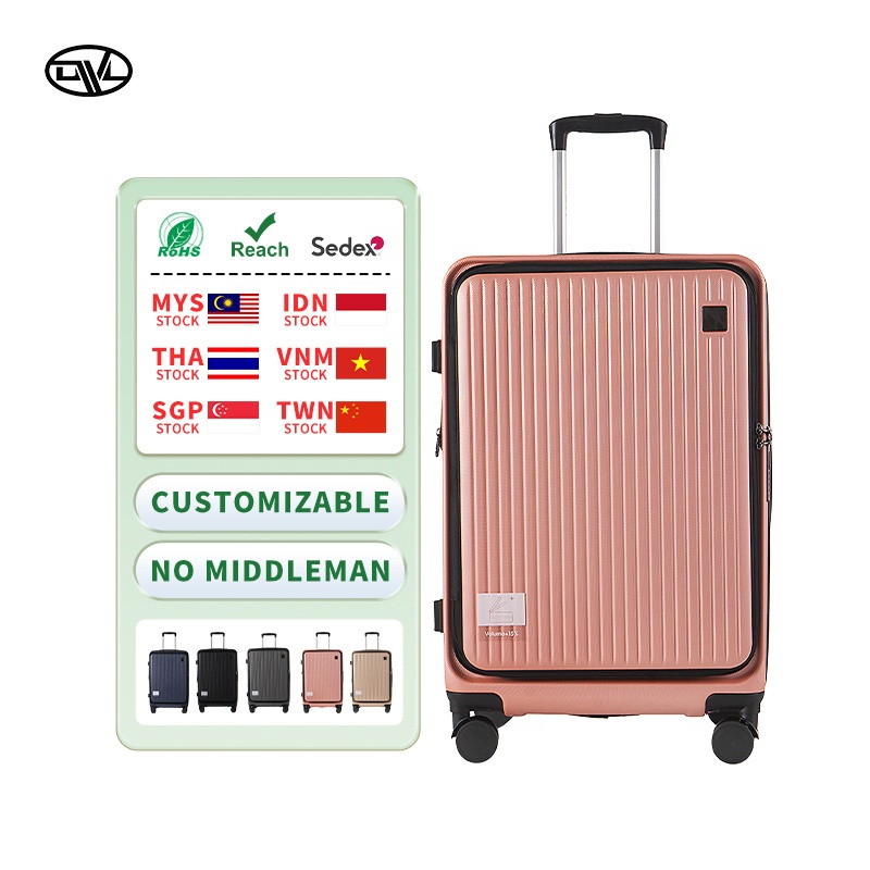 Rushed Lightweight PC Trolley Front Open Luggage Set Expandable for Travel – Carry-on Luggage with Laptop Bag and ABS Front Open Pocket Luggage Set price