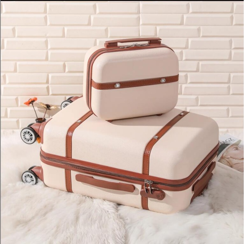 Cosmetic Case Luggage 2PCS Set, Trolley ABS Suitcase Vintage – Cosmetic Case Luggage and Luggage 2PCS Set price
