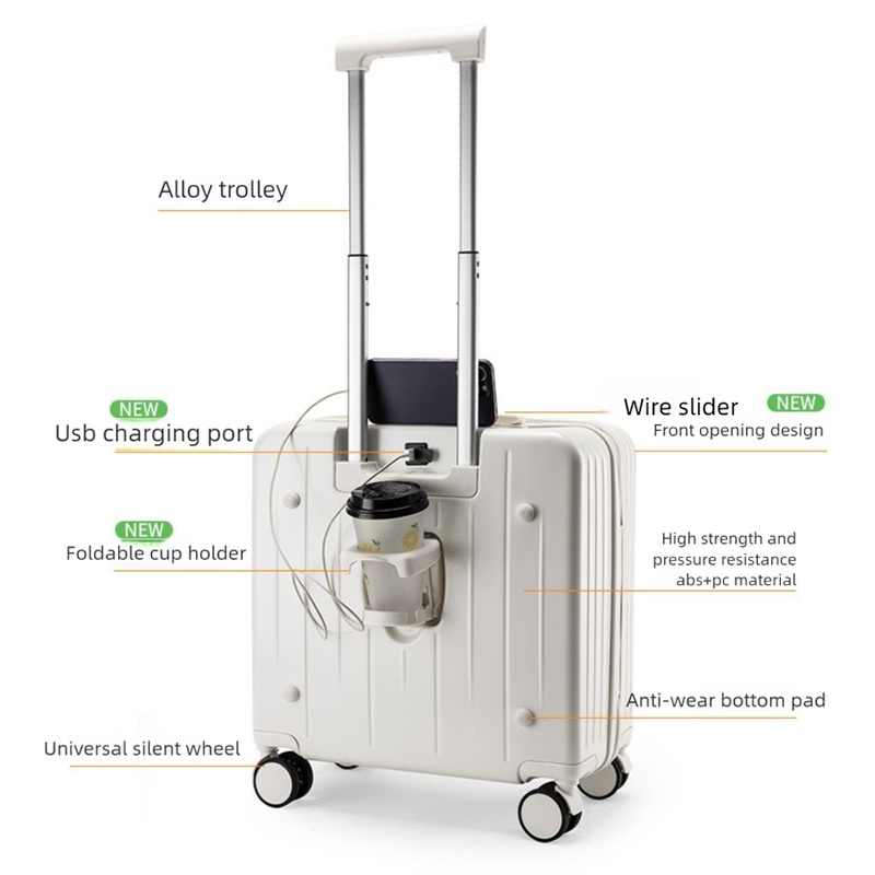 Cup Holder Lightweight USB Charge Custom Travel Suitcase Luggage – Suitcase and Stock Luggage price