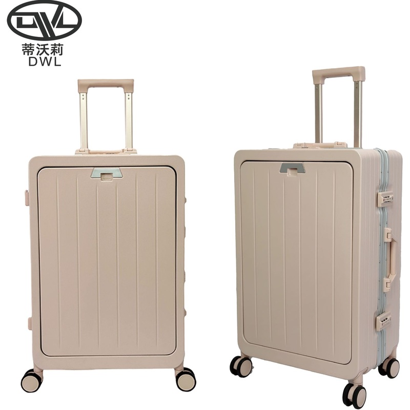 Hot Sale PC Framed Front Pocket Travel Business Super Storage Phone and Cup Holder Suitcase Durable Double Tsa Lock Luggage 20/24 Inch Bags with Hook – Luggage with Cup Holder and PC Hardside Spinner Wheel Suitcase with Tsa Lock price