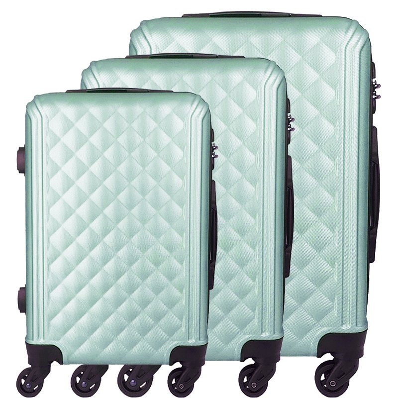 Popular Hard Side Suitcase Luxury ABS Travel Trolley Luggage with Aluminum Trolley – Luxury Travel Trolley Luggage and Travel Luggage price