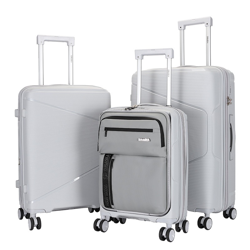 PP Hard Case Luggage 3PCS Set 20 24 28 Inch Spinner Double Wheel Carry on Luggage – Luggage Set and Front Open Luggage price
