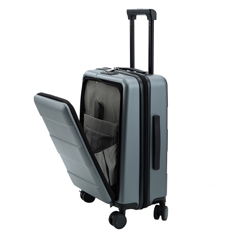 Wholesale Popular 20/24 Lightweight Suitcase Opening Front Cover Business Boarding Checked-in Luggage with Tsa Lock for Men Women – Carry-on Luggage with Laptop Bag and ABS PC Front Open Pocket Luggage Set price