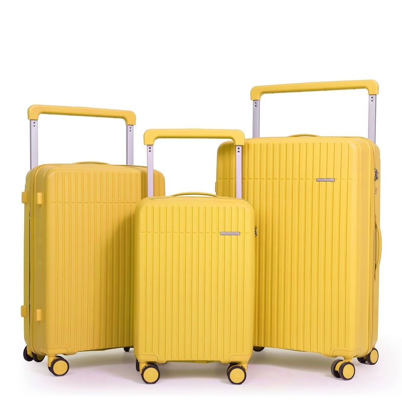 3-Piece Luxury PP Travel Set Luggage with Wide-Stance Trolley Wheels – Luxury Luggage and Travel Luggage price
