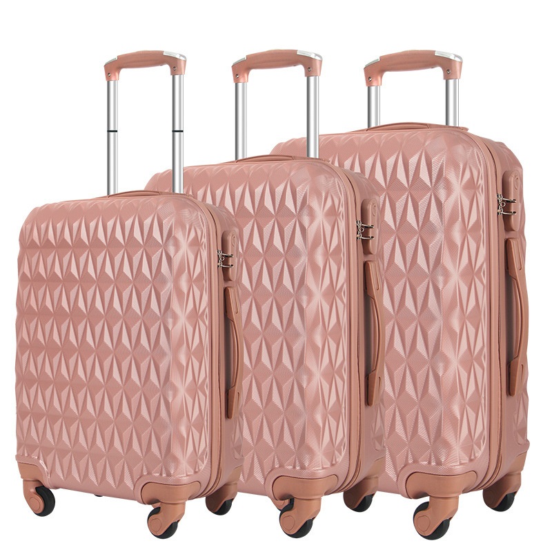 Cross Border ABS Solid Color Three Piece Set with Internet Celebrity Creative Gift Box Waterproof Large Capacity Luggage – Suitcase Set and Luggage Set price