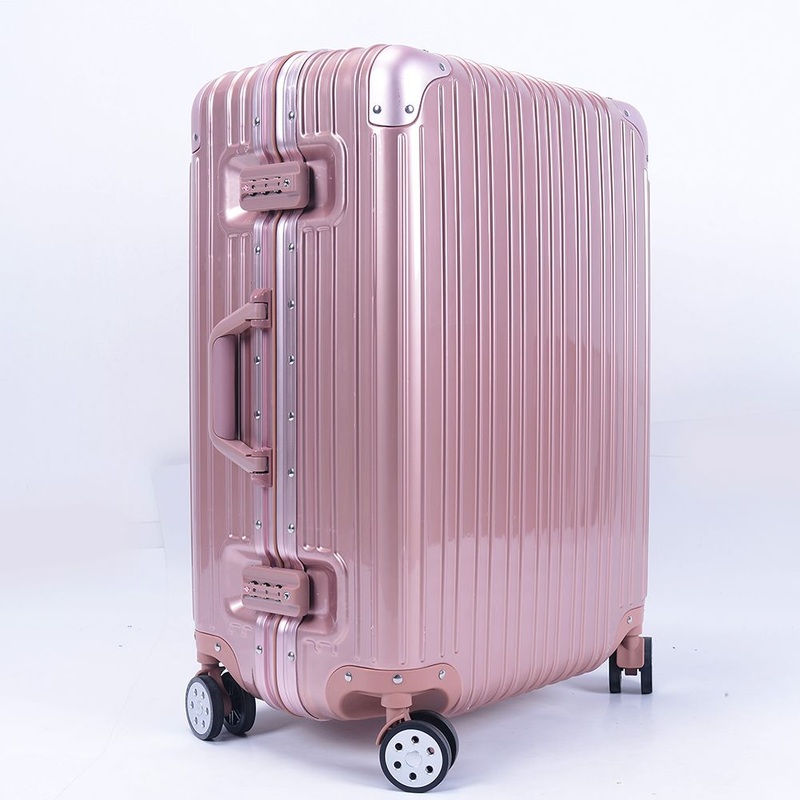 Four Colors Stylish PC Luggage Zipless Metal Frame Customized Trademark – Wholesale Travel Luggage and Luggage price