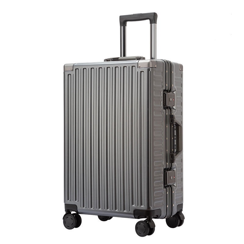 Luxury Design Aluminum Alloy Frame Luggage Universal Wheel Password Travel Leather Case – Luggage Sets and Trolley Case price