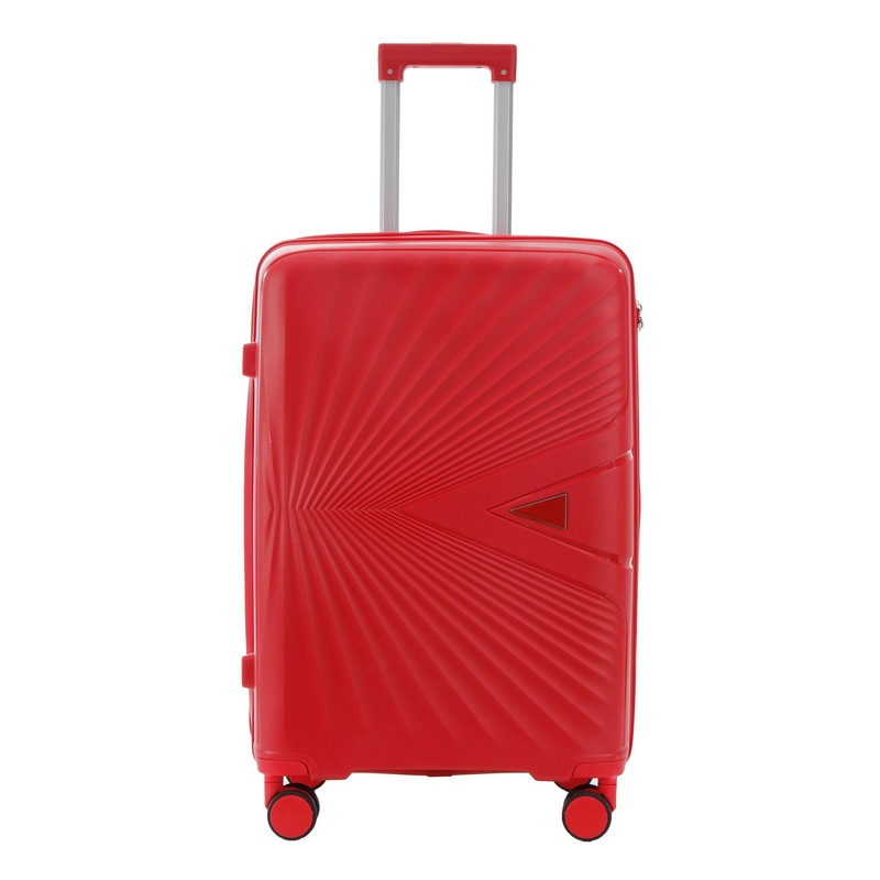Red Advanced Convenient Luggage Light Box Iron Trolley PP Suitcase Anti-Collision Anti-Resistant Whole-Sales 360 Degree Spinner – Suitcase and PP price