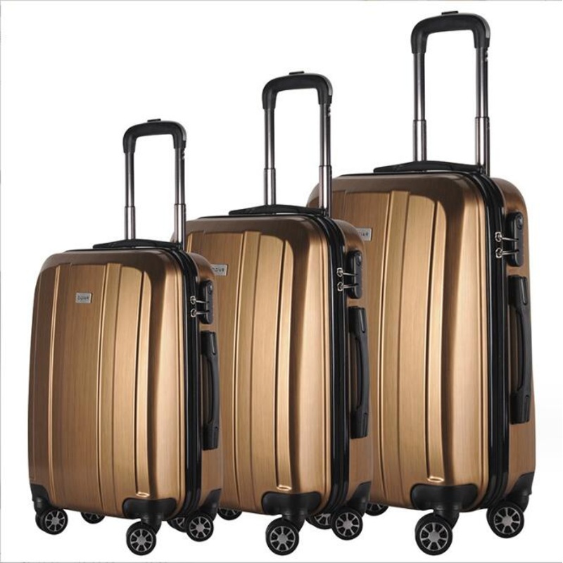 Metallic ABS Travel Luggage Set, Fashion Pattern ABS Luggage Set – 20 24 28 Suitcase and Striple Pattern Luggag price
