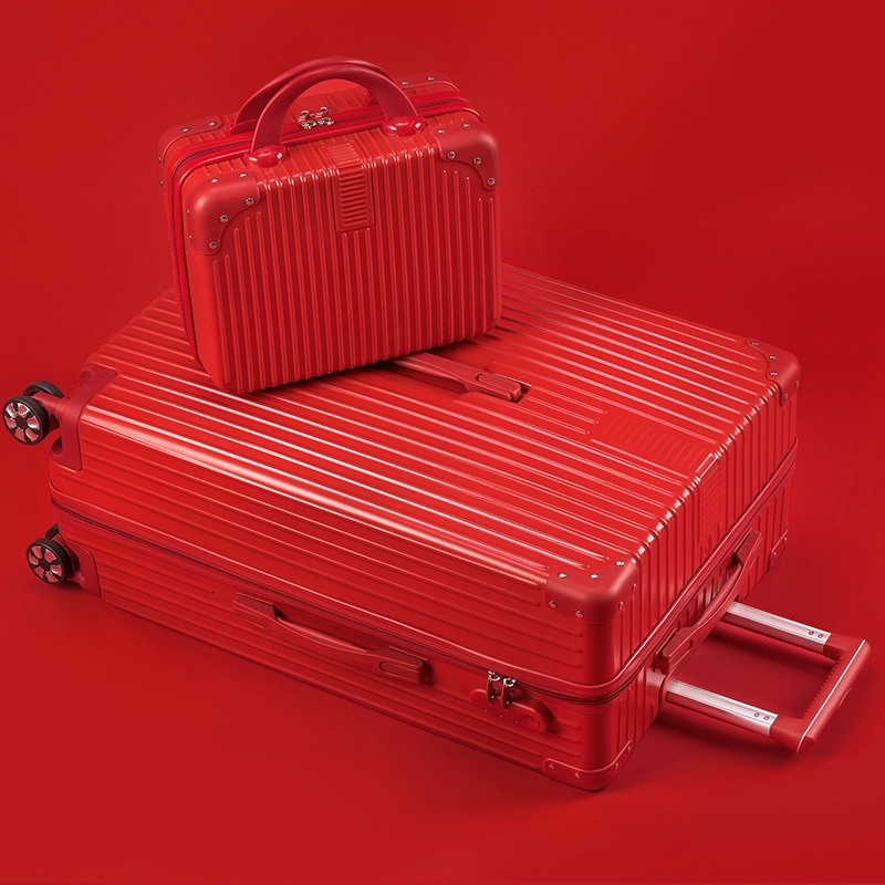 New Design 2 Pieces Luggage Set with Front Handle in Red Color – Suitcase and Trolley Bag price