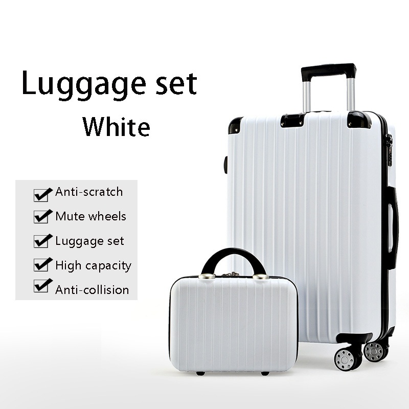 All-Season Adventure-Ready White Mother and Kid Suitcase Dual Wheel Suitcase – All-Season Suitcase and ABS Trolley Bag price