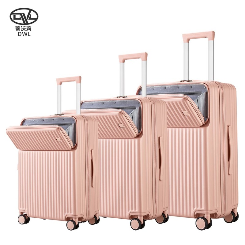 Front Opening 100% PC Business Trip Suitcase Laptop Design Boarding Luggage – Suitcase Cover Luggage Sets and Zippered 20/22/24/26 Inch in Set Luggage price