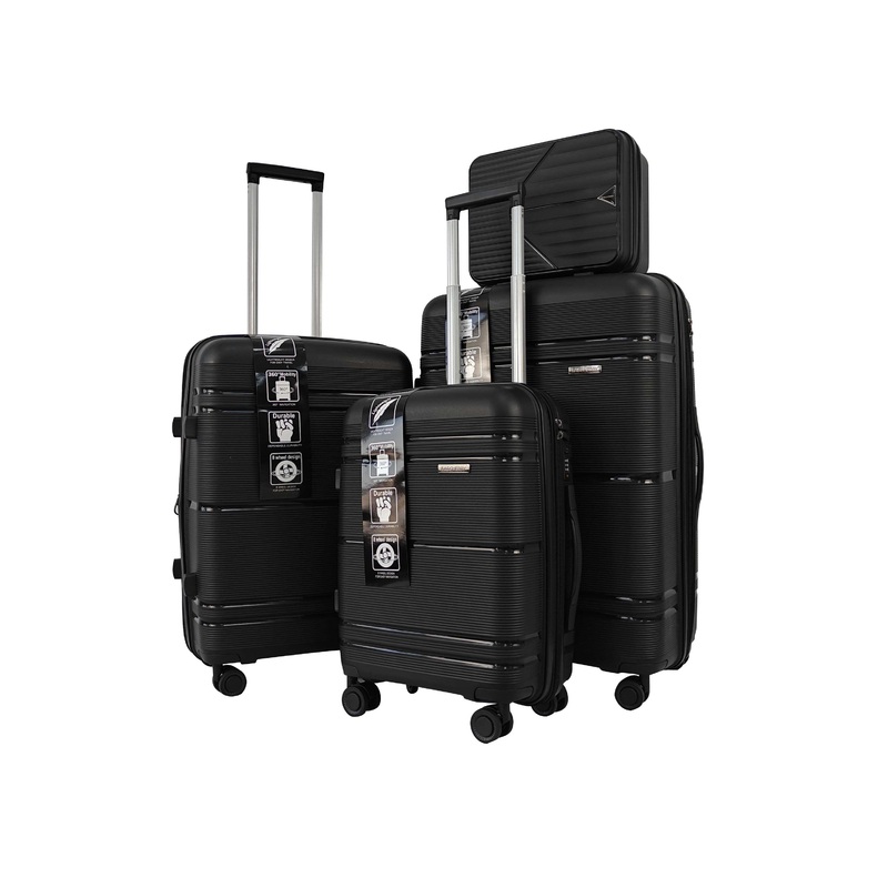 PP Luggage Set 14/20/24/28inch Suitcase Nested Black Travel Trolley Luggage – 14/20/24/28inch Black Travel Luggage and High-Quality PP Luggage Set price