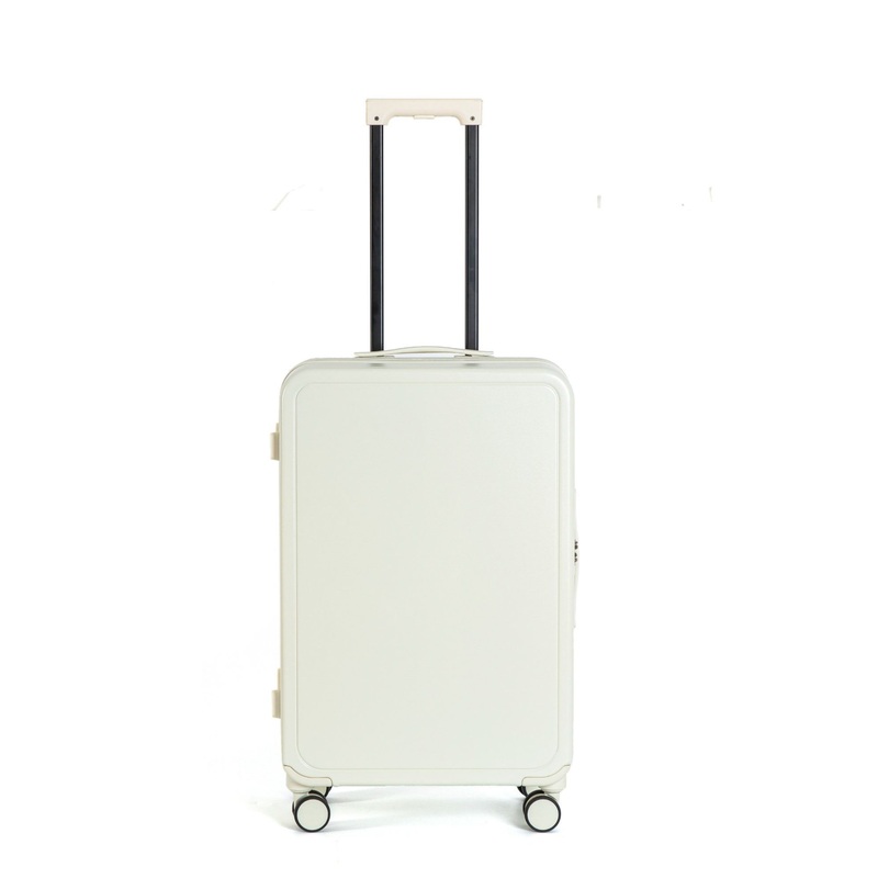 Travel White Color PC Luggage 20/24/28 Trolley Suitcase with Student – PC Custom Designed Luggage and PC Lightweight Business Trolley Suitcase price