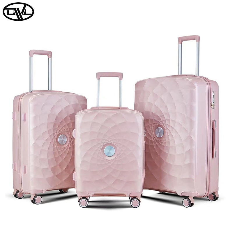 Unisex PP Light Weight Travel Trolley Luggage Set Hardshell Convenient Suitcase – Hot Sale Travel 3 Piece Set Suitcase and High Capacity Checked-in Password PP Luggage price