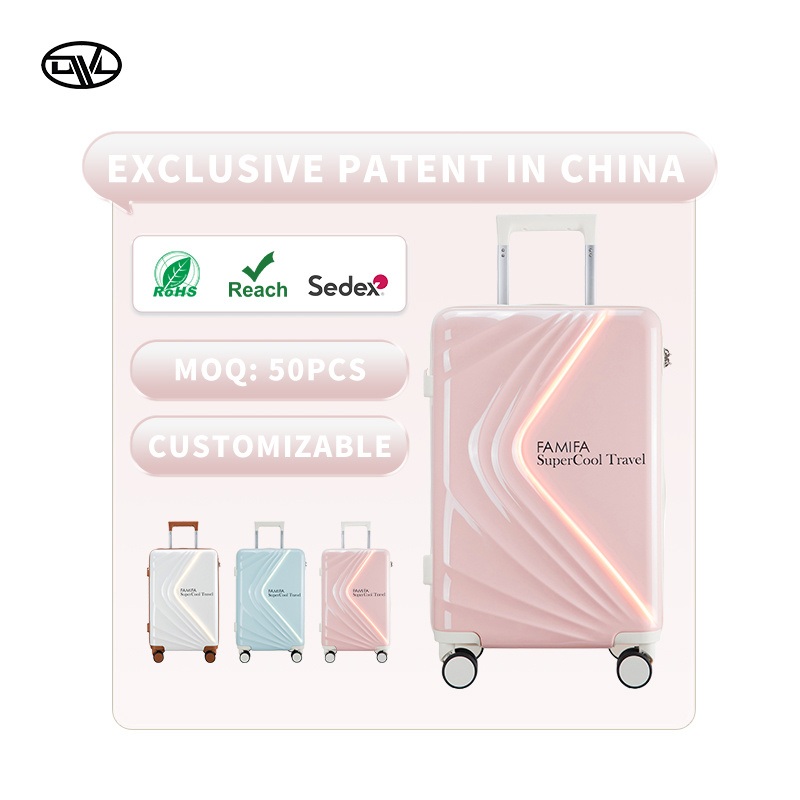 Nightrider LED PRO Custom Lightweight Zipper Travel Luggage Suitcase with Illumination – Customized Logo Trolley Luggage and New Arrivals 2025 LED Light Suitcase price