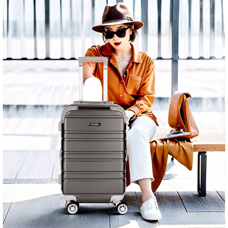 Popular ABS Top Quality Corner Guard Luggage Set Expandable Large Capacity Suitcase – Unbreakable ABS Travel Luggage and ABS Luggage Suitcase Set price