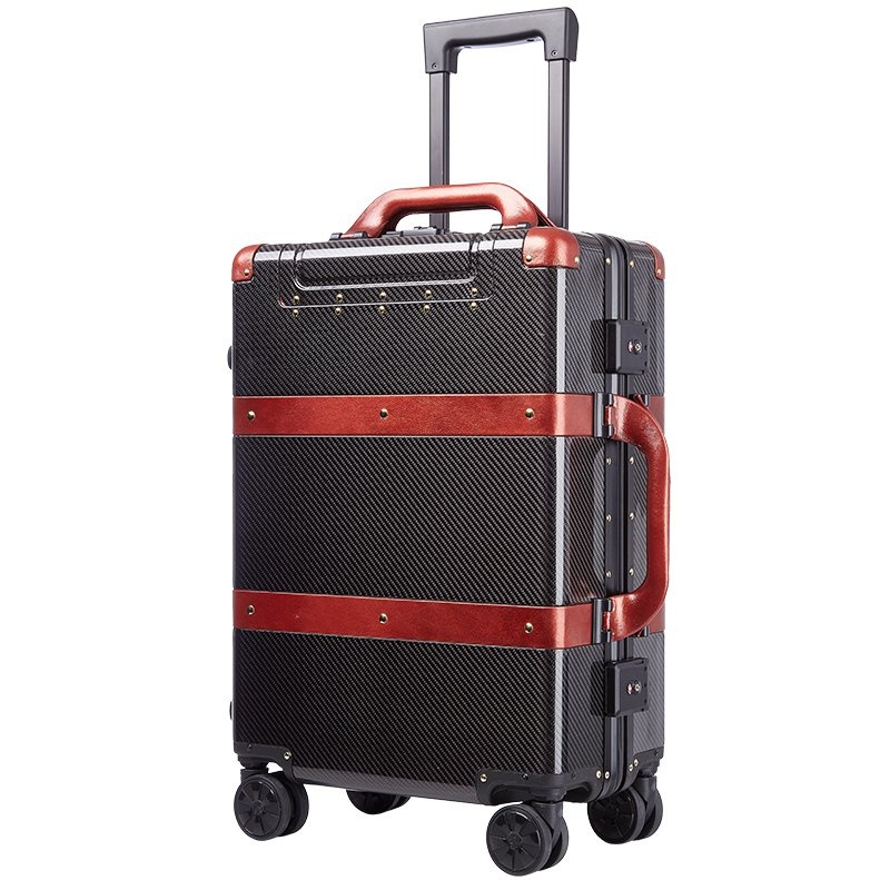 Real Carbon Fiber Luggage Vintage Style Carry-on Trolley Luggage Suitcase Travel Bag – Suitcase and Luggage price