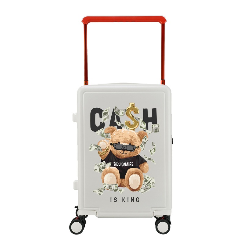 Wholesale Wide Trolley PC Luggage Cute Bear Design Customized Pictures Travel Suitcase – PC Material Trolley Luggage and 20/24 Inch Trolley Case price