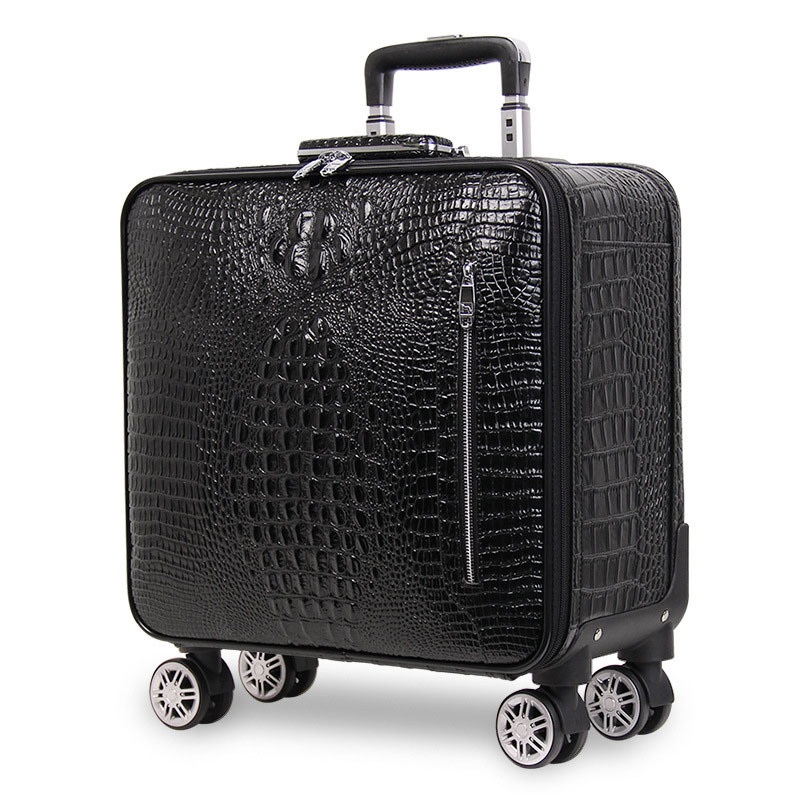 16 20 Inch Real Leather Wheeled Trolley Luggage Leisure Business Travel Suitcase Boarding Gift Bag Case (CY5925) – Wheeled Case and Wheeled Bag price