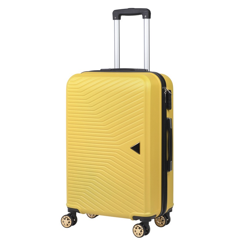 3 PCS Yellow Stripe Suitcase Set Zipper Lock Trolley Manufacturer ABS Luggage – Trolley Luggage and ABS PC Luggage price