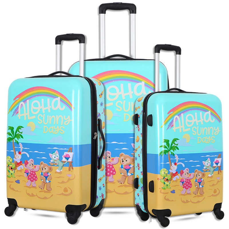 Custom Design Cartoon Print Hard Side Suitcase ABS PC Printed Trolley Travel Luggage – Custom Luggage and ABS Printed Luggage price