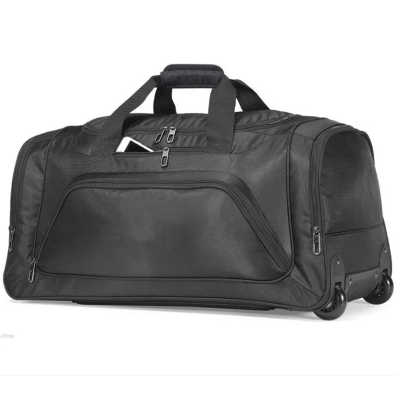 High Quality Wheeled Black Duffel Bag with Ipadtablet Pocket Airport Rolling Duffel Bag – Trolley Backpack and Bolso price