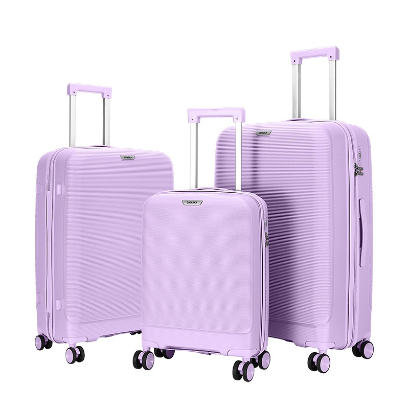 Maleta De Viaje OEM ODM 3PCS Set PP Trunk Suitcase Plastic Shell Trolly Suitcase Travel – Travel Suitcase and Luggage Suitcase price